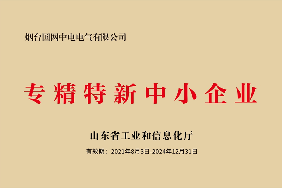 国网中电公司：山东省专精特新中小企业